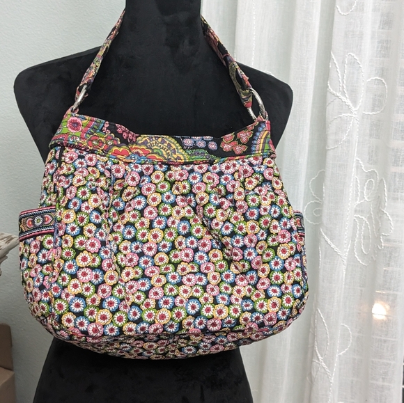 Vera Bradley Retired Symphony In Hue Reversible Hobo/Shoulder Bag - Picture 3 of 11